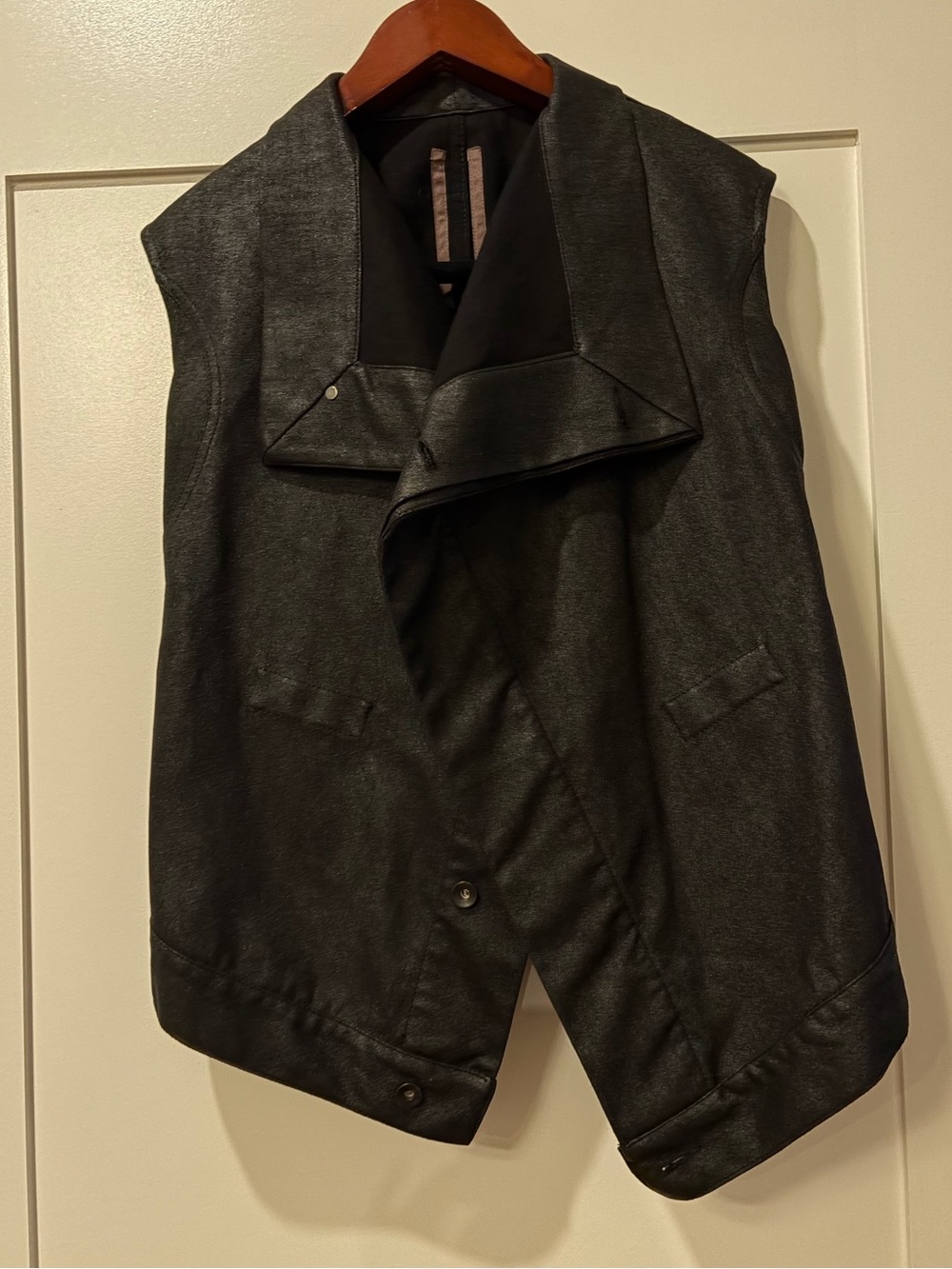 Rick Owens DRKSHDW coated denim vest
